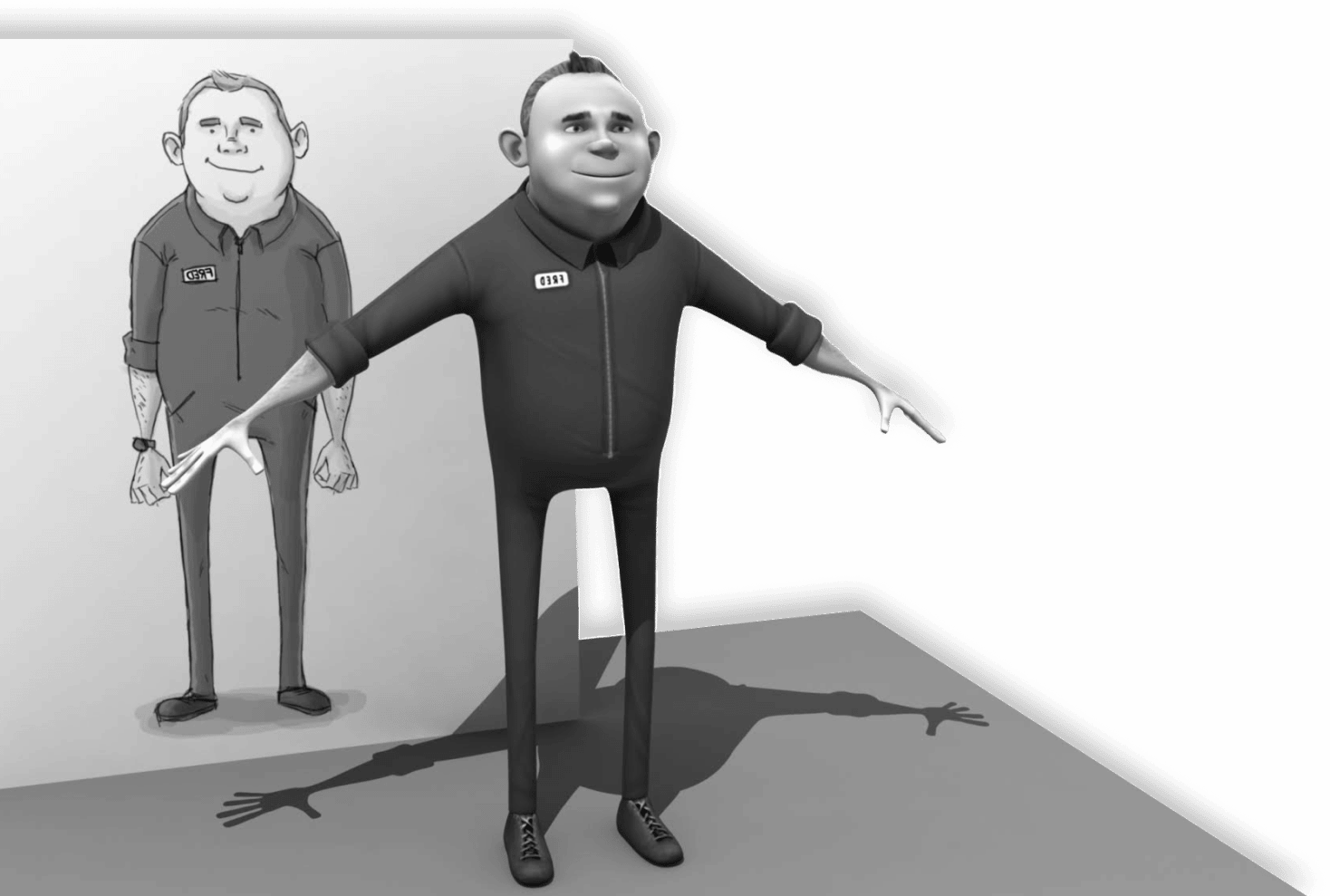 The Wireframe Of A 3D Animated Character The wireframe of a 3D animated character